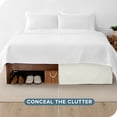 thumbnail image 3 of Faldón de Cama Cepillado Doble Bare Home Colección Premium 1800 Caída de 15 Pulgadas Tamaño Completo Color Crema, 3 of 5
