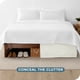 thumbnail image 3 of Faldón de Cama Cepillado Doble Bare Home Colección Premium 1800 Caída de 15 Pulgadas Tamaño Completo Color Crema, 3 of 5