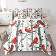 thumbnail image 1 of Erosebridal Cardinal Bird Bedding Sets Queen Size, Birch Branches Comforter Sets with Sheets, Microfiber, 1 of 5