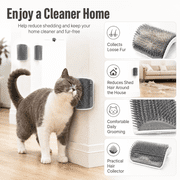 4Pcs Cat Brush Cat Corner Self Groomer Softer Pet Wall Corner Massage Comb Corner Scratcher Pet Grooming Brush Comb Grooming