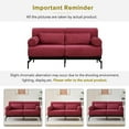 thumbnail image 5 of 59" Loveseat Sofa with USB Ports,Modern Sofa Couch 2-Seater Sofa with 2 Pillows,Cylindrical Armrests for Living Room Bedroom Apartment,Red, 5 of 7
