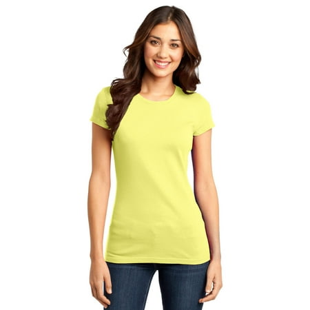 District DT6001 Juniors T-Shirt - Lemon Yellow - Medium