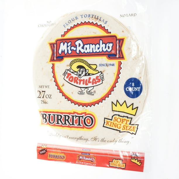 MiRancho Burrito Tortillas Soft King Size, 27 oz