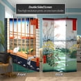 thumbnail image 2 of 6-foot Tall Double-sided Asakusa Rice Field and Otsuki Plain Hiroshige Room Divider, 2 of 5
