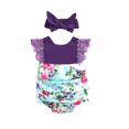 thumbnail image 1 of ITFABS Girl Ruffle Sleeve Flower Romper/Sleeveless A-line Dress Sisters Outfits, 1 of 8