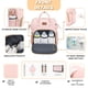 thumbnail image 3 of Mochila para pañales ROSEGIN, color rosa, para bebés y niñas de 35 litros de capacidad, 3 of 8