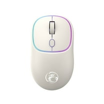UHUYA Wireless Mouse 2.4G Noiseless Mouse with USB Receiver Portable Computer Mice for Desktop Computer Laptop White