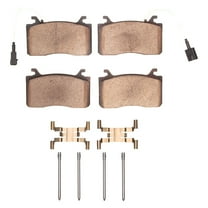 Brake Pads and Hardware Kit for Alfa Romeo Stelvio 2018-2024 Black Hybrid