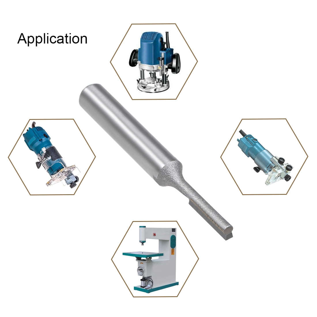 Router Bit 1//4 Shank 1//8/" Cutting Dia Straight Flute Carbide Cutter Tool 4pcs