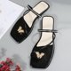 thumbnail image 5 of Amzcrzy Zapatos de mujer,Zapatos de mujer,Zapatillas de mujer, Sandalias planas con punta cuadrada y diamantes de imitación para mujer Sandalias Mujer Zapatillas De Casa, 5 of 5