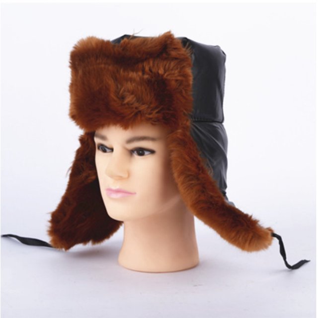 Gorro de invierno de piel sintética Lei Feng más orejeras cálidas de terciopelo, gorro de esquí, gorro de ciclismo al aire libre, gorro del noreste