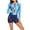 Blue, variant on Utoimkio Women's Rash Guard One Piece Swimsuit Long Sleeve Zipper Surfing Bathing Suit Women Summer Beach Sun Protection Swimwear UPF 50