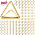 thumbnail image 2 of 100Pcs Table Card Holder Triangle Shape Card Stand Clip Mini Metal Photo Picture Table Number Holder Table Decoration for Wedding Anniversary Party Office Desk, 2 of 11