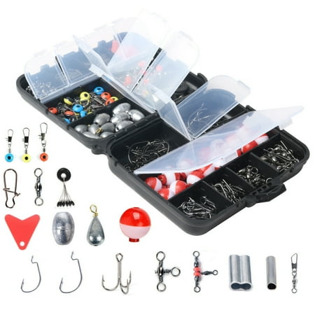 NATEFEMIN Fishing Tackle Box with 263pcs Essential Gear Ideal for Beginners & Seasoned Fishing Mads
