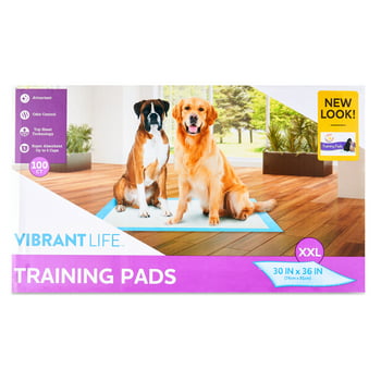 Vibrant Life Training Pads, XXL, 30 in x 36 in, 100 Count