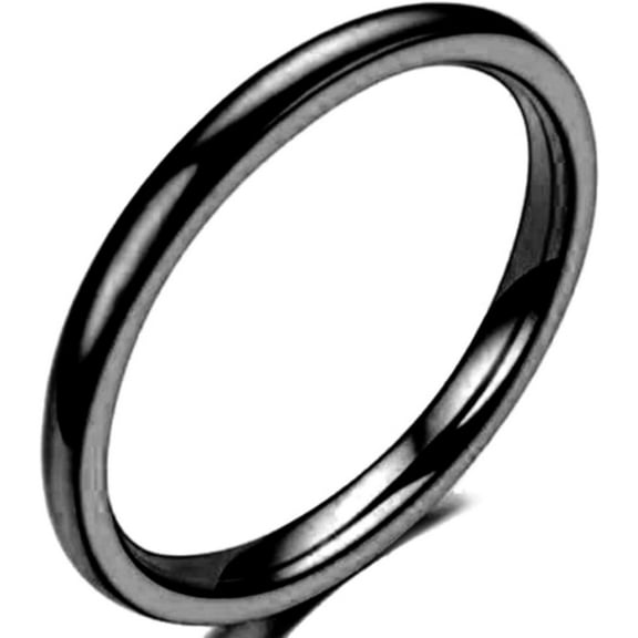 1.5mm Stainless Steel Classical Plain Stackable Wedding Band Ring
