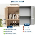 thumbnail image 4 of M optimized Mid-Century 3-Tier Display Storage Cabinet with Doors, Modern Wooden Buffet Accent Cabinet with Strong Legs for Living Room, Dining Room, Kitchen, Hallway, 4 of 9