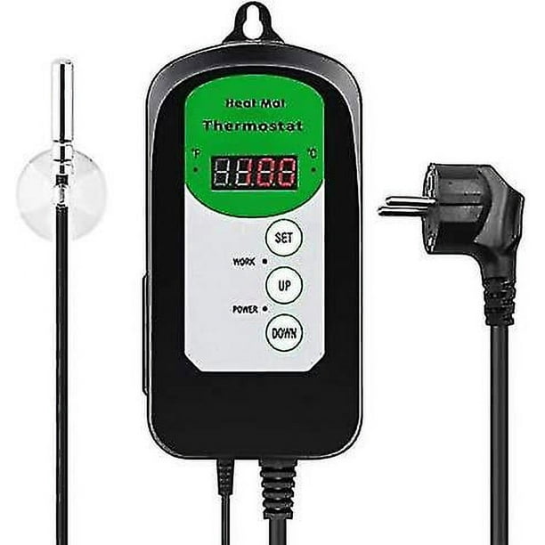 Controlador de termostato de estera calefactora digital para germinación de semillas, reptiles y elaboración de cerveza 68-108 (hy)