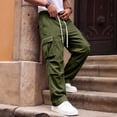 thumbnail image 5 of Wutalume Men's Cargo Pants with Pockets — Loose Work Trousers for Men, Drawstring Baggy Style, Multi-Pocket Casual Pants for Outdoor, 5 of 7