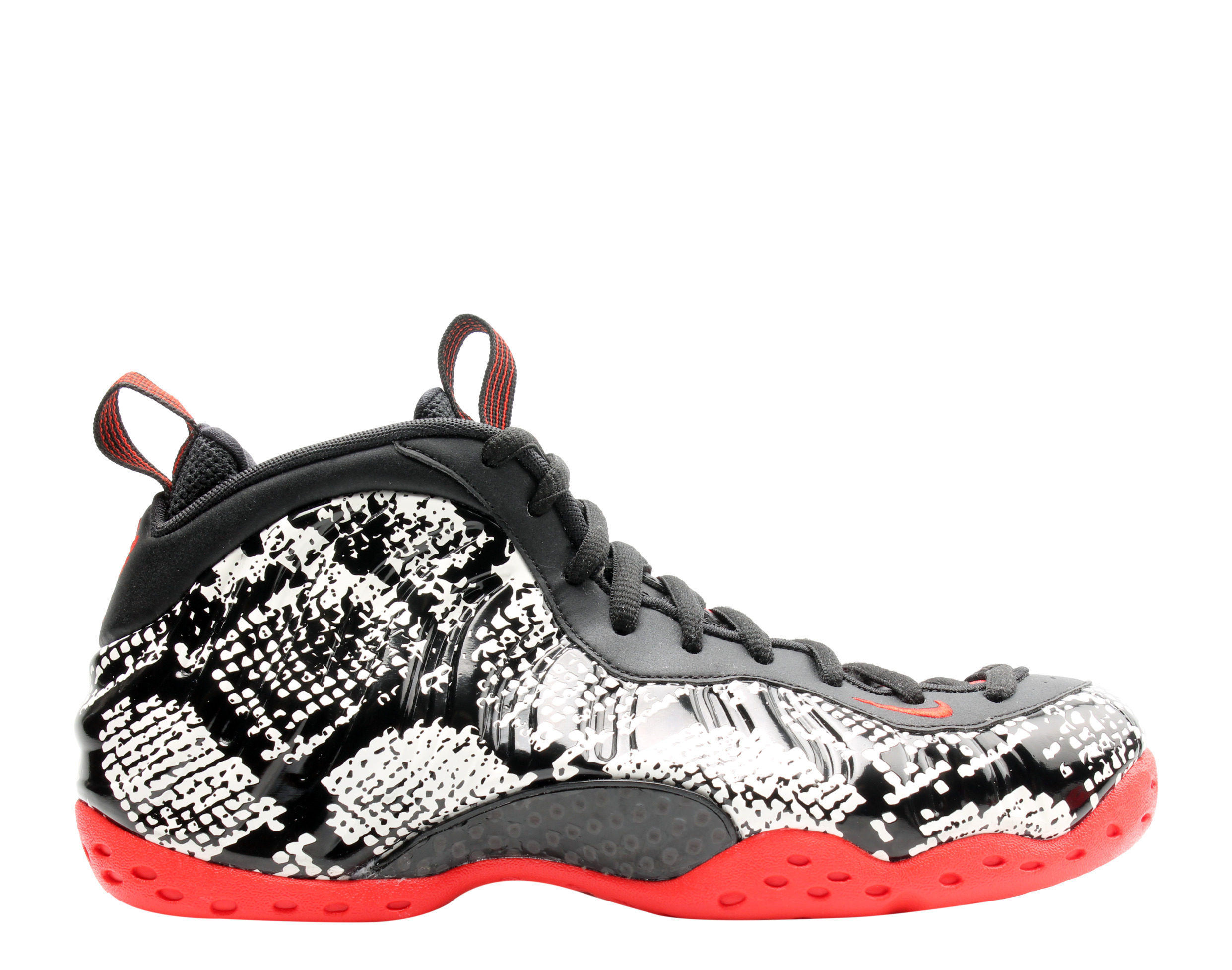 Nike Air Foamposite One Sail/Black-Red Snake Men's Basketball Shoes 314996-101 - image 2 of 6