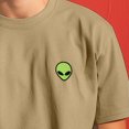 thumbnail image 5 of Dalix Alien Heavy Cotton Short Sleeve Summer Tee Mens in Khaki M Medium, 5 of 5