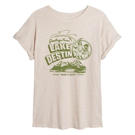 A Goofy Movie - Lake Destiny - Womens Oversized Graphic T-Shirt