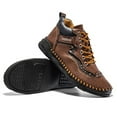 thumbnail image 4 of Akiihool Mens Work Boots Men's Zipper Booties Stacked Heel Ankle Boots Strap shoes (BW2,11), 4 of 5