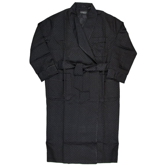 INTIMO Women’s Full-Length Lined Shawl Bathrobe with Delicate Diamond Pattern