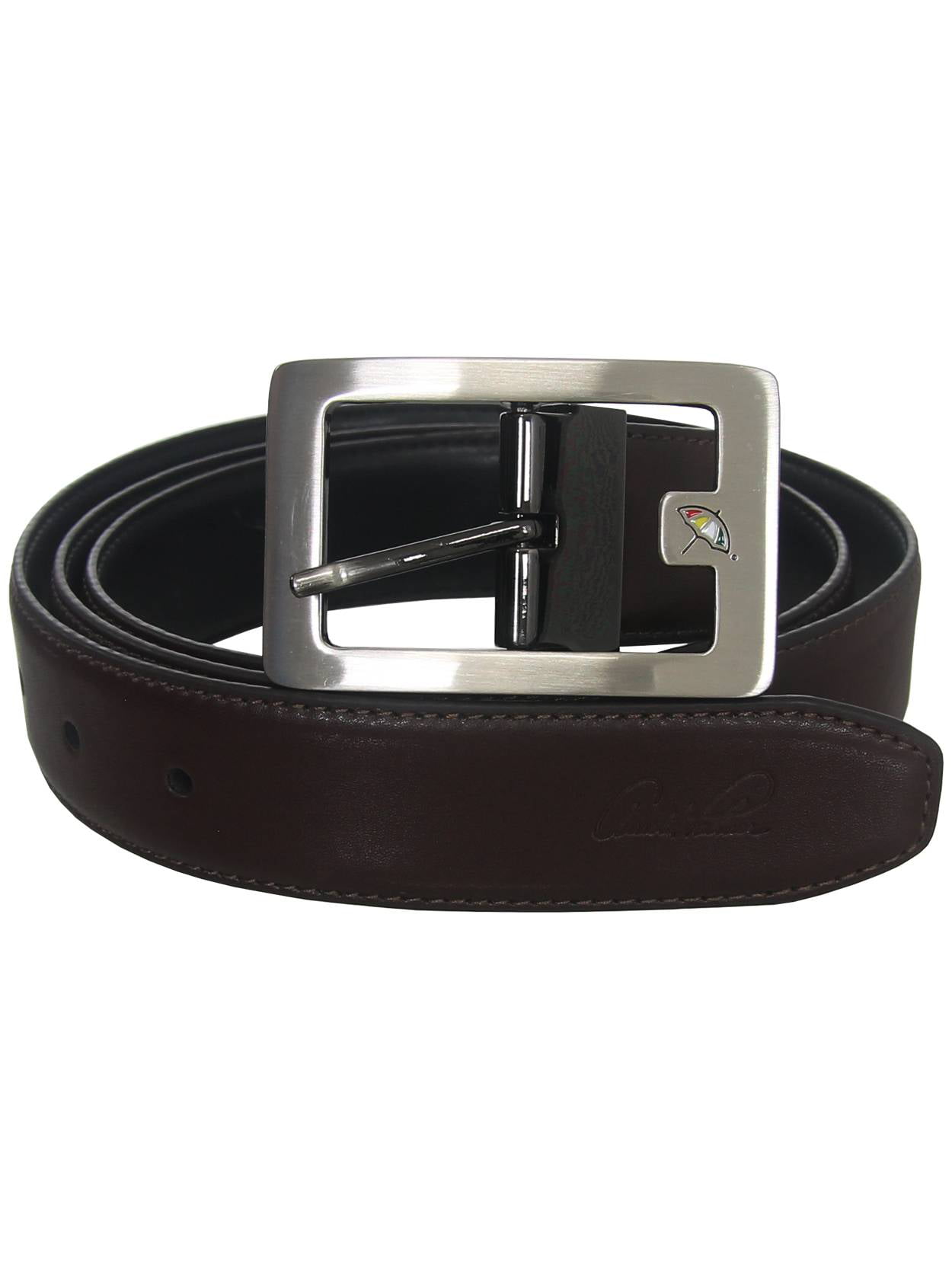Gents New Metal Black and Brown Loop Milano Leather Buck Belt High Quality M2920