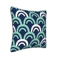 thumbnail image 2 of Square Throw Pillow Covers with Core, Cartoon Wave Print Pillows for Sofa Beds, 16"x16", 2 of 9