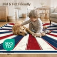 thumbnail image 4 of ODIKA Door Patriotic Distressed Burst Generic Stars Vintage Front Striped Refined Easy Care Kids Safe for Small Living Room, Playroom, Bedroom, 4 of 7
