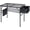 Black, variant on NurtureTail Portable Grill Table with Sink, Folding Aluminum Camping Grill Stand with Adjustable Height, Lightweight Outdoor Prep Table for BBQ, Picnic, Camping & Tailgating, 36" x 20" x 31"