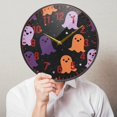 thumbnail image 6 of Yayeee Wall Clock Battery Operated 9.5" Silent Non-Ticking for Living Room, Halloween Orange Ghosts, 6 of 8
