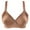Brown, variant on Viikei Bras for Women Sports Bras Wirefree Plus Size Adjustable Extra-Elastic Solid Color Shaping Cup Lingerie