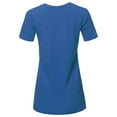 thumbnail image 3 of A2Y Women's Basic Solid Premium Cotton Short Sleeve V-neck T Shirt Tee Tops Sapphire 2XL, 3 of 6