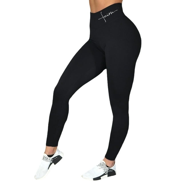 Pantalones de yoga para mujer, pantalones de entrenamiento, ropa deportiva elástica, leggings con estampado de letras