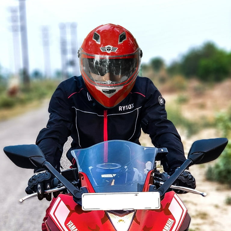 AHR RUN-F1 DOT Motorcycle Full Face Helmet Dual Visors Sun Shield