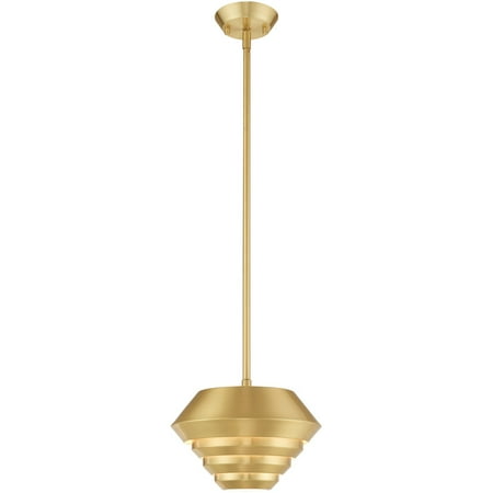 

Mini Pendants 1 Light Fixtures With Satin Brass Finish Steel Material Medium 16 60 Watts