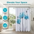 thumbnail image 5 of Unique Bargains Shower Curtain Waterproof Sets with Hooks Blue 71"W x 71"L, 5 of 7