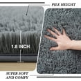 thumbnail image 2 of Fluffy Rug 160x200cm Bedroom Rugs: Shag Rug for Bedroom - Area Rug 160x200cm Gray Plush Fuzzy Soft Carpet for Living Room - Teenage Room Dorm Decor Carpets Gray Area Rug 160x200cm(Rectangular), 2 of 5