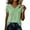 #0267-Green, variant on Pounoo Women's Casual Tops Short Sleeve Notch Neck Solid Color Tees Street Style Comfortable Loose Fit Shirts Gift