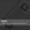 thumbnail image 4 of Flamingop Window Treatment Energy Saving Thermal Insulated Solid Grommet Blackout Curtains /Drapes For Living Room (Two Panels, 42 By 63-Inch, Deep Gray ), 4 of 6