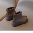 thumbnail image 5 of Otqutp Cute Toddler Girls Shoes Black Platform Booties for Children Front Zipper Cheer Shoes Outdoor Warm Non Slip Mary Jane Shoes, 5 of 9