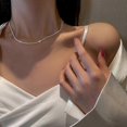 thumbnail image 1 of 4pcs Sparkling Necklace Simple Glitter Choker Clavicle Rope Chain Shiny Metal Necklace Prom Party Jewelry For Women Parties Dress, 1 of 3