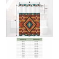thumbnail image 6 of No Hook Shower Curtain with Snap-in Liner, Farmhouse Aztec Waterproof Fabric Bathroom Curtains, Southwest Brown Geometric Retro Bath Curtains & Mesh Top Window Stall 48"x72", 6 of 6