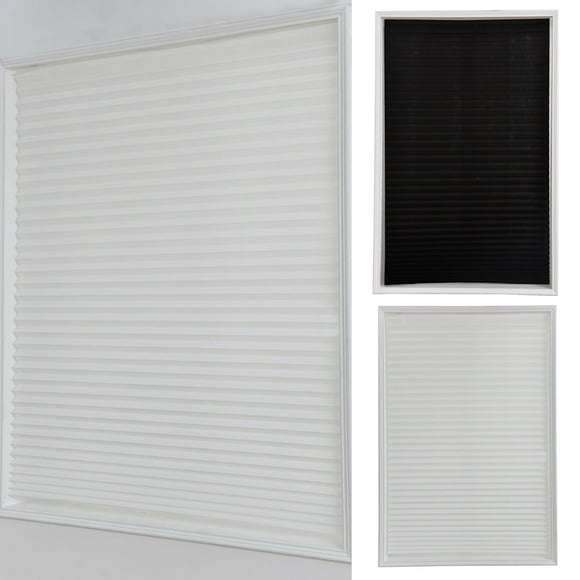 Store Cellulaire en Tissu Occultant Sans Cordon pour Fenêtre, Blanc 60 cm x 180 cm