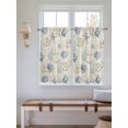 thumbnail image 6 of Kitchen Curtains 54 Inches length, Nautical Coastal Window Treatment Curtain Drapes, Vintage Beach Coral Starfish Shell Thermal Insulated Drapes for Basement Hotel RV, 42"x54", 2 Panels, 6 of 7