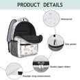 thumbnail image 4 of Multicolor Cat and Heart White Backpack for School, Cute School Bag with Adjustable Shoulder Straps and Padded Back, 15.3"x11"x6.7", 4 of 5