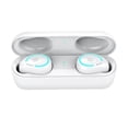 thumbnail image 1 of Injueey Mini auriculares intrauditivos Bluetooth 5,0 impermeables auriculares manos libres inalámbricos 8D sonido estéreo auriculares Cables de audio/vídeo blanco, 1 of 5