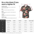 thumbnail image 5 of Pofeuu Rose Flowers Print Hawaiian Shirt for Men Sleeves Casual Button Down Summer Beach Dress Shirts T-Shirts,Small, 5 of 7